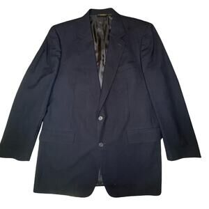 Brooks Brothers 100% Wool Mens Navy Blue 2 Button Blazer Sz. 44L